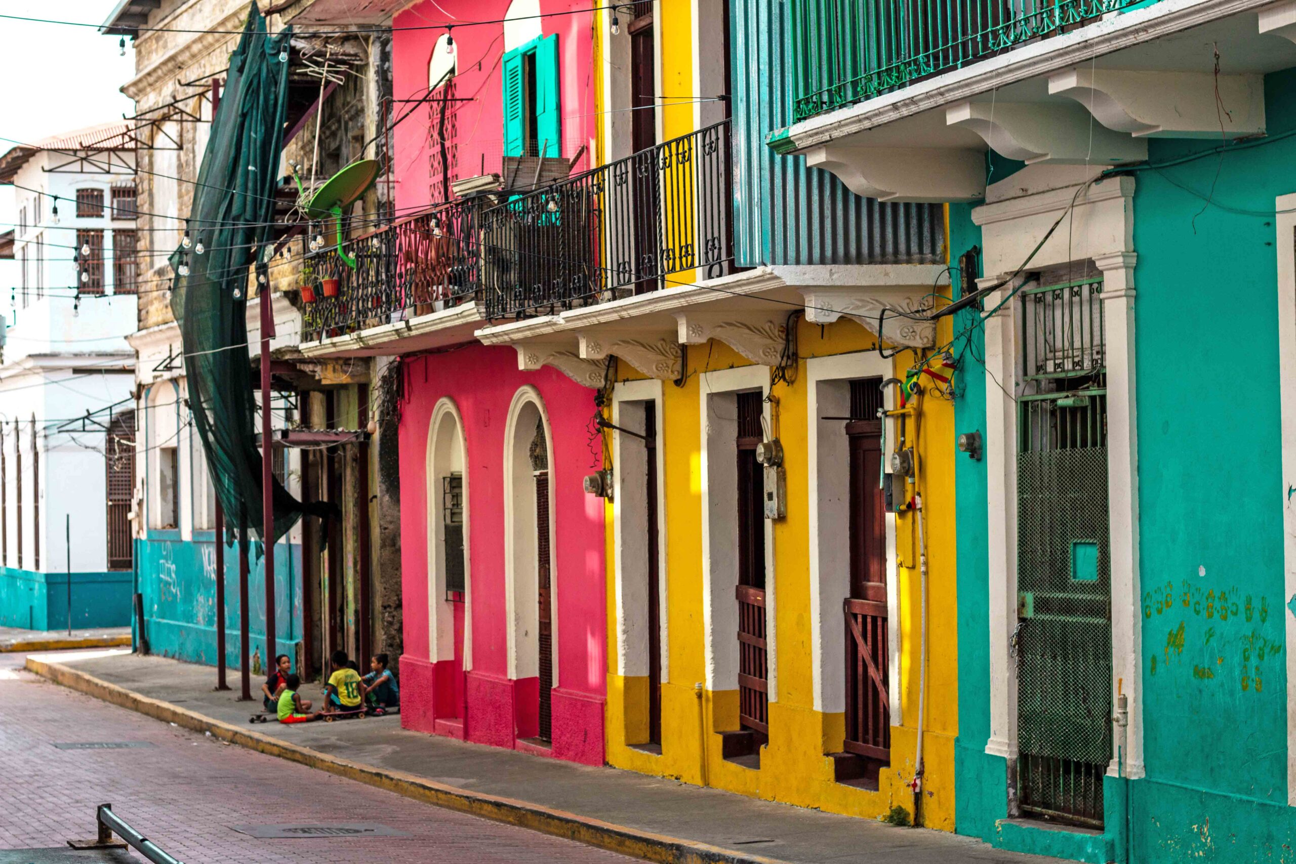 Colorful streets Casco Viejo Panama