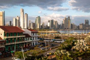 Panama City skyline from Casco Viejo