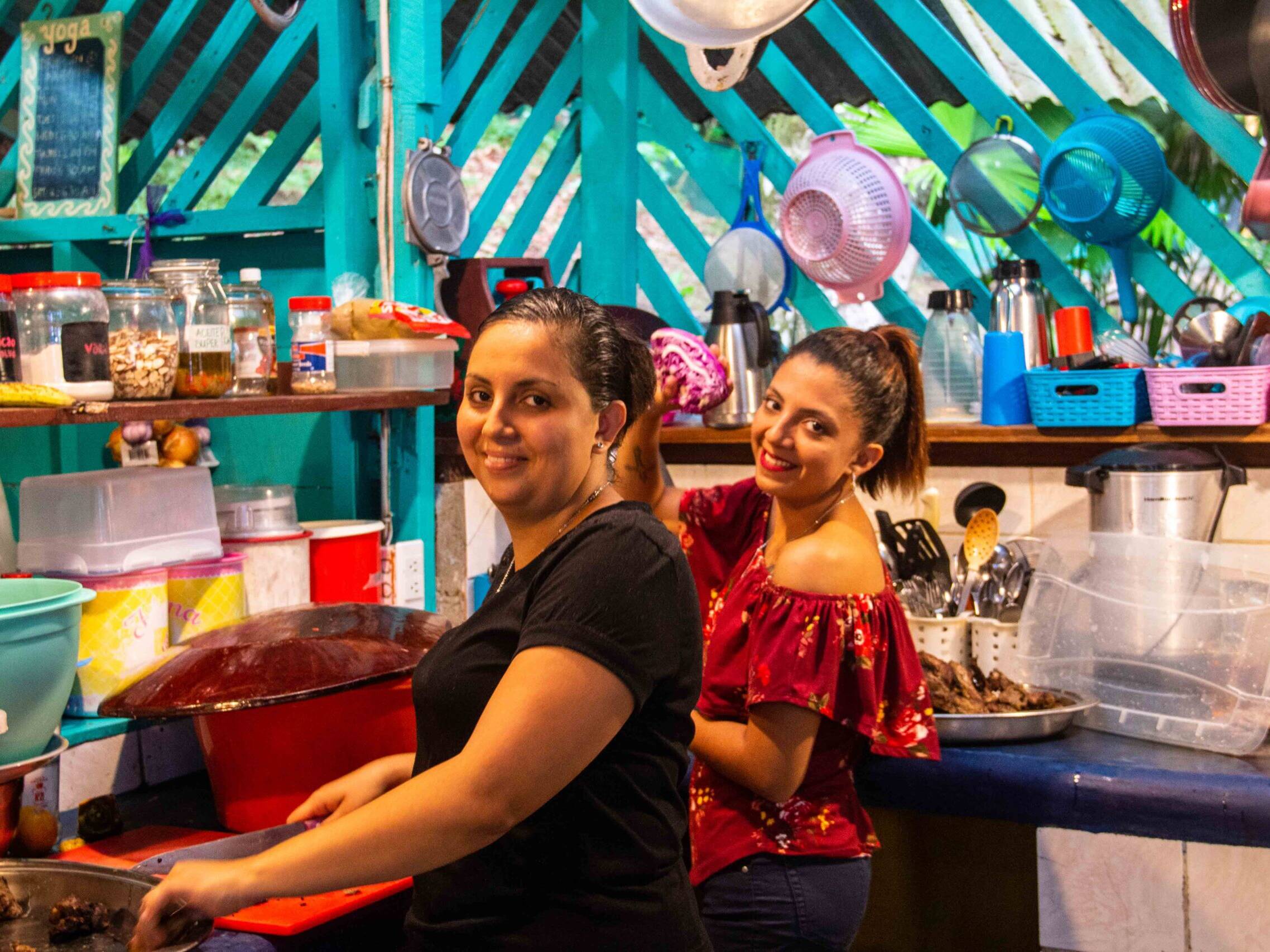 Rancho Burica kitchen staff in Punta Banco Costa Rica