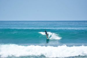 surfer girl in Punta Banco