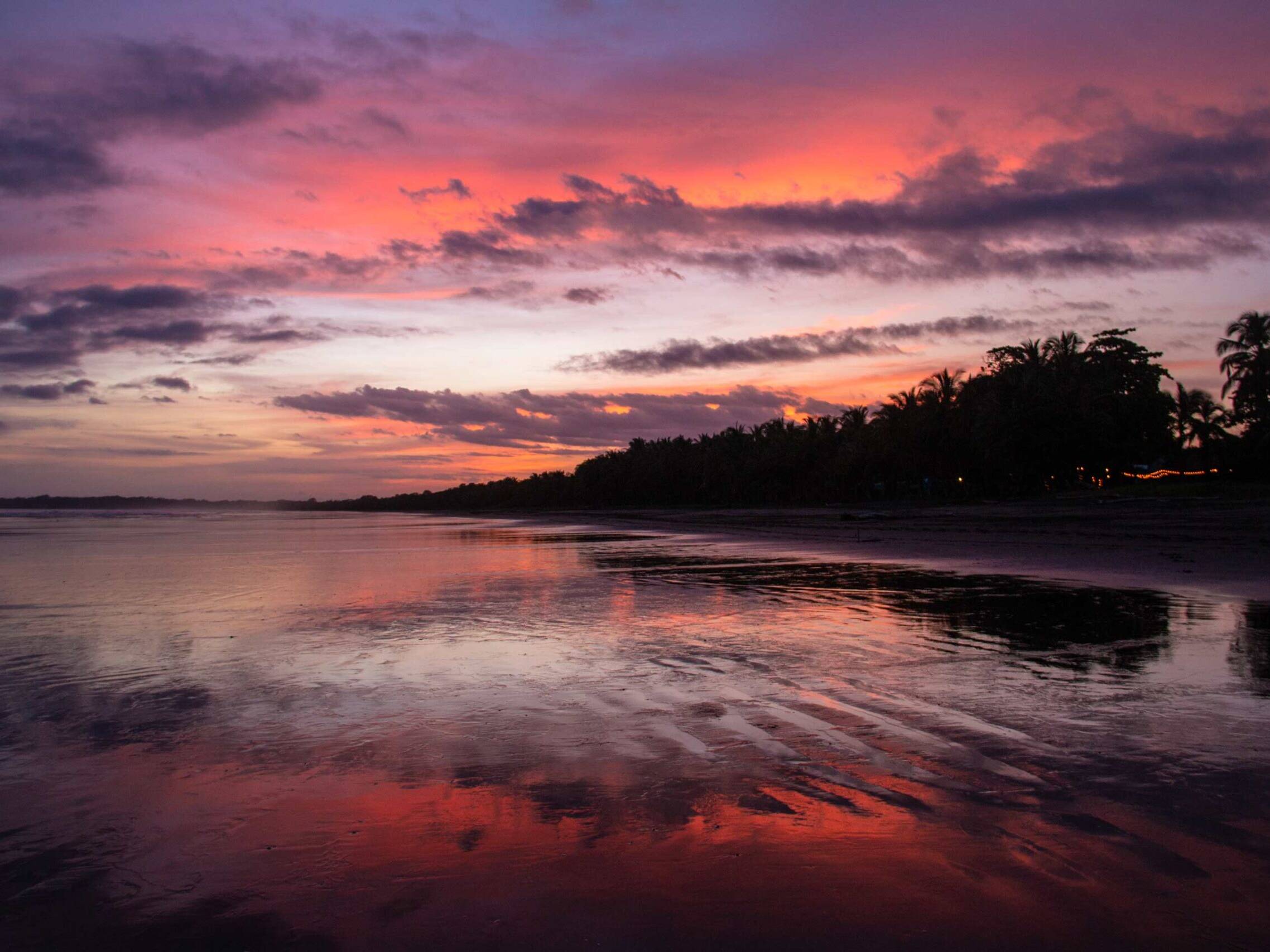 Sunset at Playa Esterillos in Costa Rica