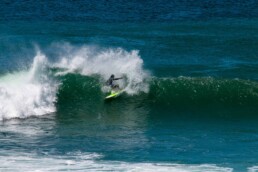 Surfer at Playa Colorado in Nicaragua