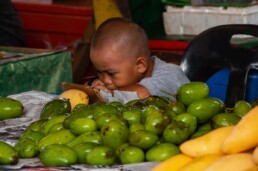 Boy on a market in Borneo