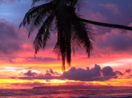 Beach sunset in Punta Banco Costa Rica