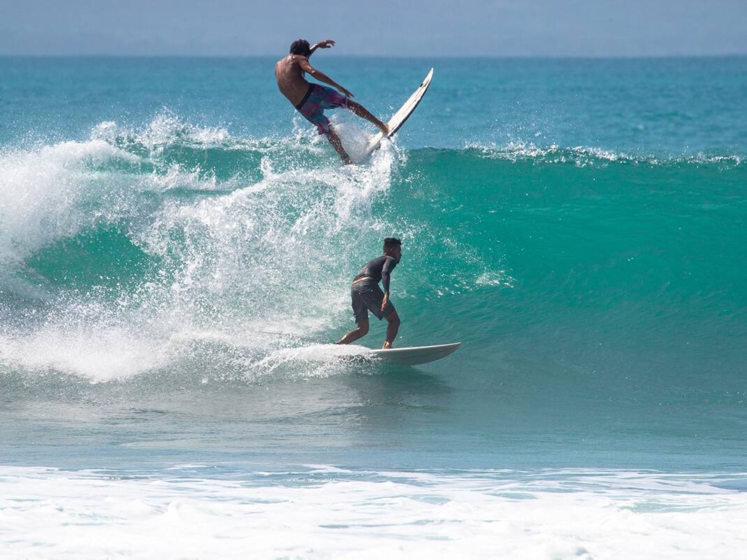 Surfers in Pavones Costa Rica