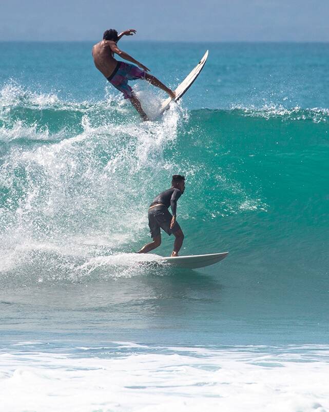 Surfers in Pavones Costa Rica