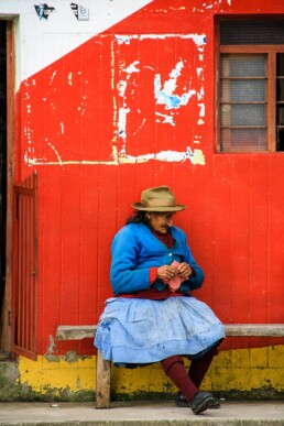 Woman in the streets of Cusco Peru