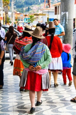 Women on the streets of Huaraz Peru