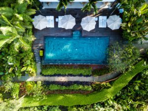 infinity pool at Oxygen Jungle Villas hotel in Costa Rica