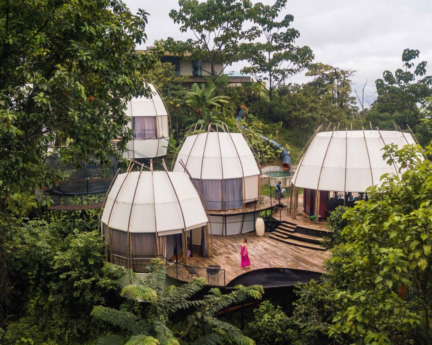 Drone photo of Art Villas in Uvita Costa Rica