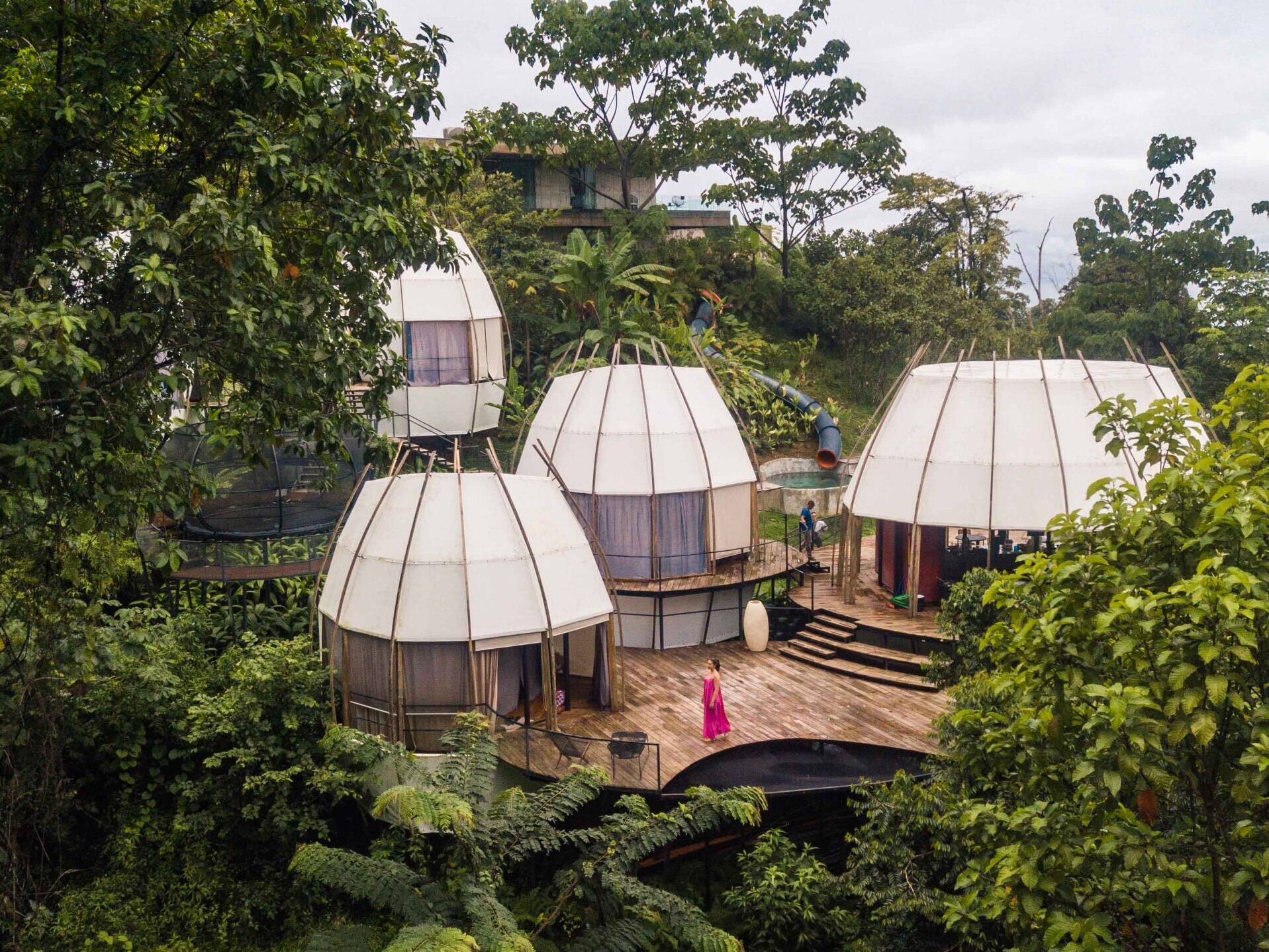 Drone photo of Art Villas in Uvita Costa Rica