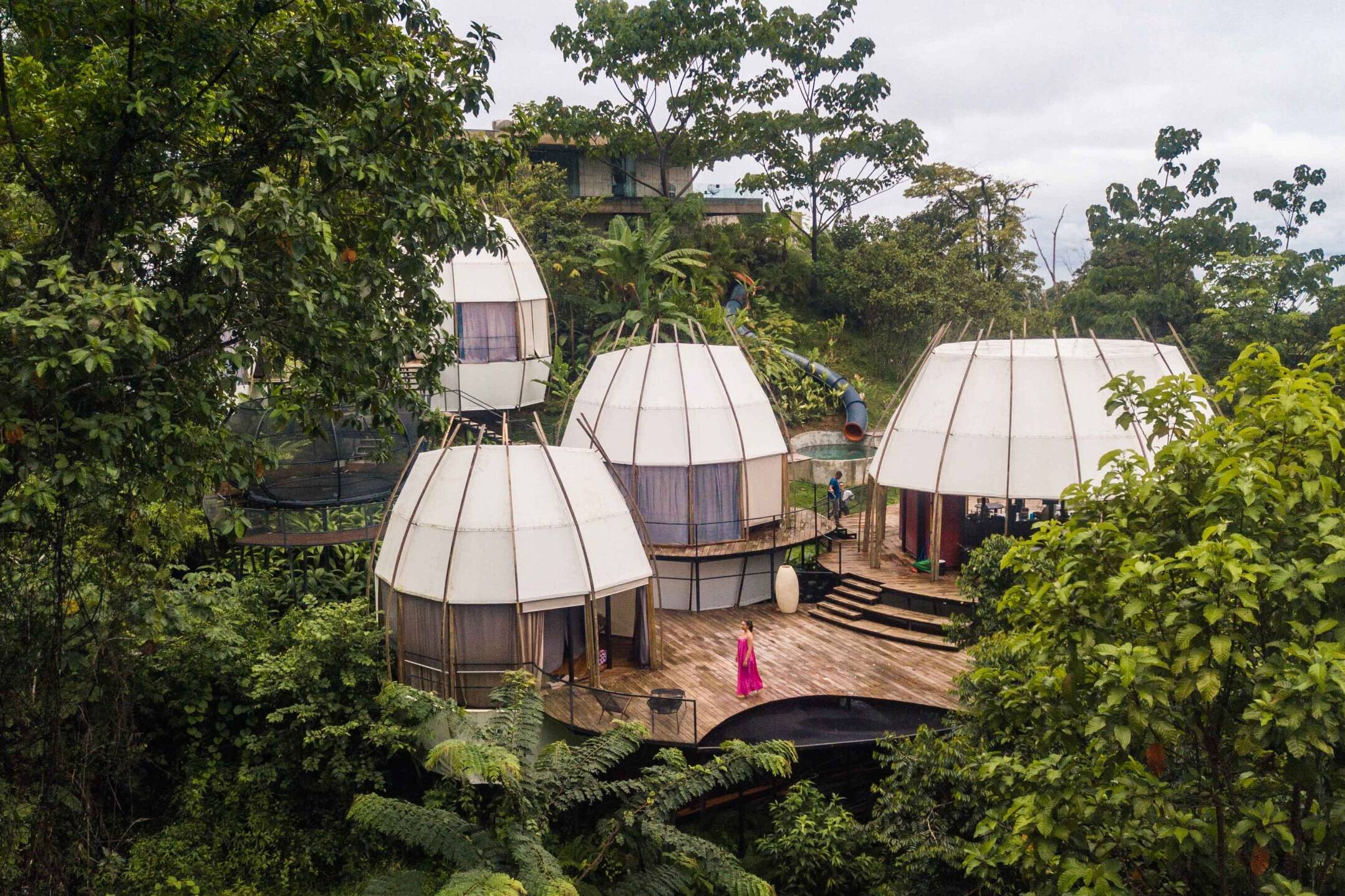 Drone photo of Art Villas in Uvita Costa Rica