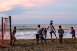 Beach soccer at Playa Grande in Punta Uva Costa Rica