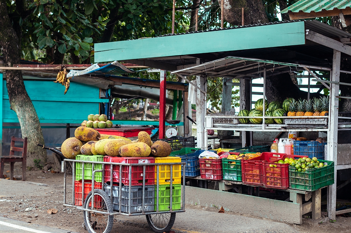 Fruit shop in Puerto Viejo Costa Rica