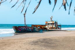 Ship wreck on Playa Manzanillo Costa Rica