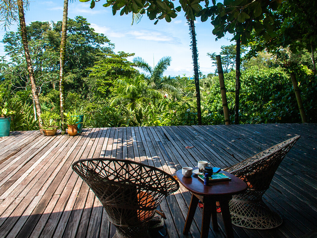 Restaurant of Finca Exotica in Carate Costa Rica