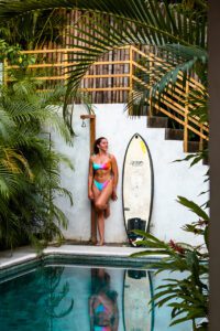 Outdoor shower at Lucero Surf Vacations in Santa Teresa Costa Rica
