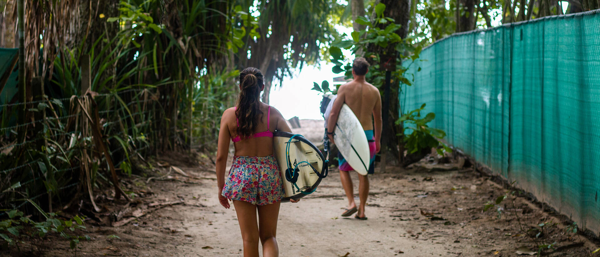 surfers on the beach of Santa Teresa Costa Rica