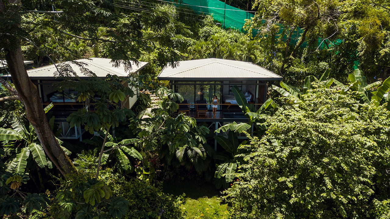 Drone view of The Green House in Santa Teresa Costa Rica