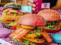 Hamburgers at Vegan Junkfood Bar in Amsterdam