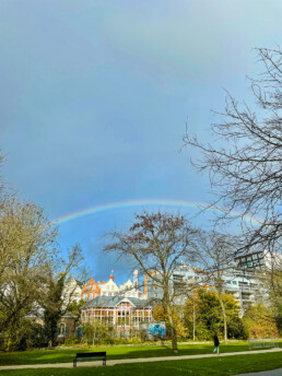 Rainbow over the Vondelpark in Amsterdam
