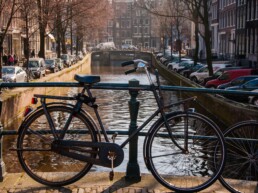 Bicycle on the canals of Amsterdam