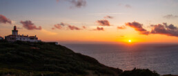 Sunset at Cabo do Roca in Portugal