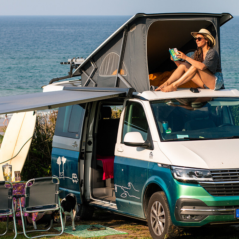 Camping at Playa Oyambre in Spain
