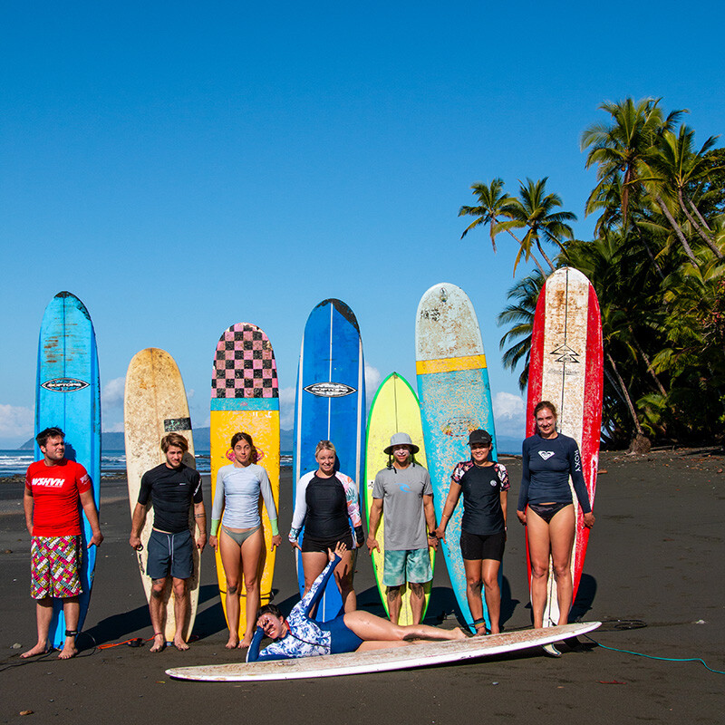 Retreat group at our Mokum Surf Club retreat in Costa Rica