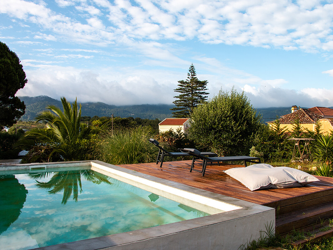 Pool area at The Peak House in Sintra