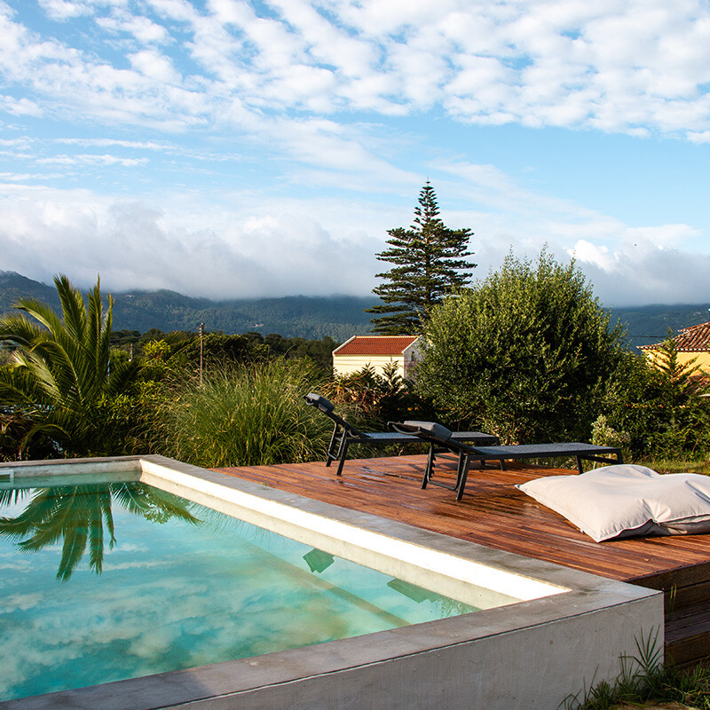 Pool area at The Peak House in Sintra