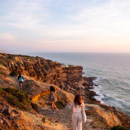 Sunset hike at Praia Magoito in Portugal