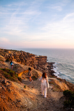 Sunset hike at Praia Magoito in Portugal