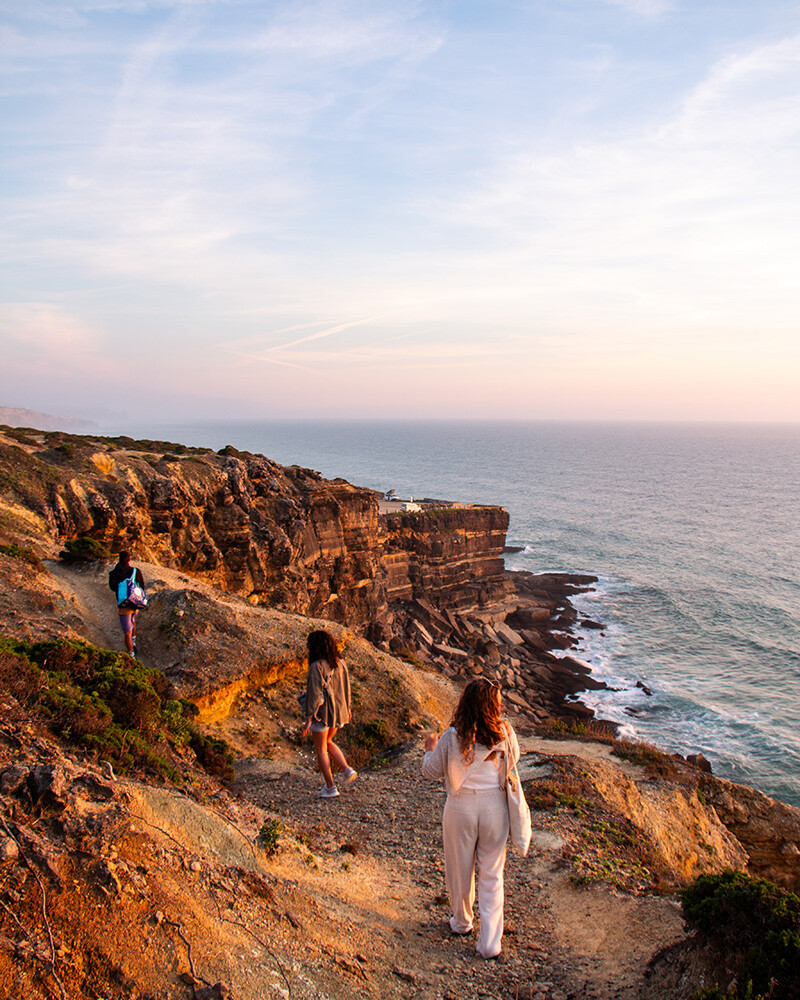 Sunset hike at Praia Magoito in Portugal