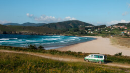 Beach of Pantin during surf road trip with Roadsurfer