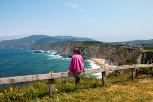 View point at Playa Esteiro in Galicia