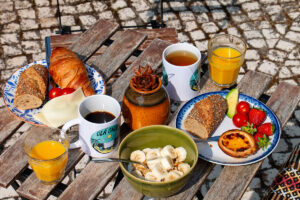 Breakfast at Ola Onda Guesthouse in Ericeira