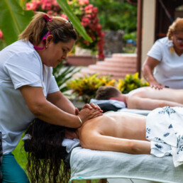 Massage during Mokum Surf Club retreat in Costa Rica