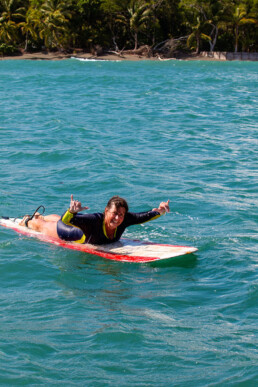 Surfer in the ocean during Mokum Surf Club Costa Rica retreat