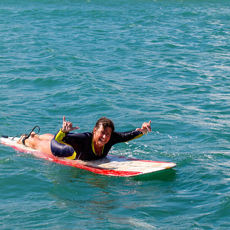 Surfer in the ocean during Mokum Surf Club Costa Rica retreat