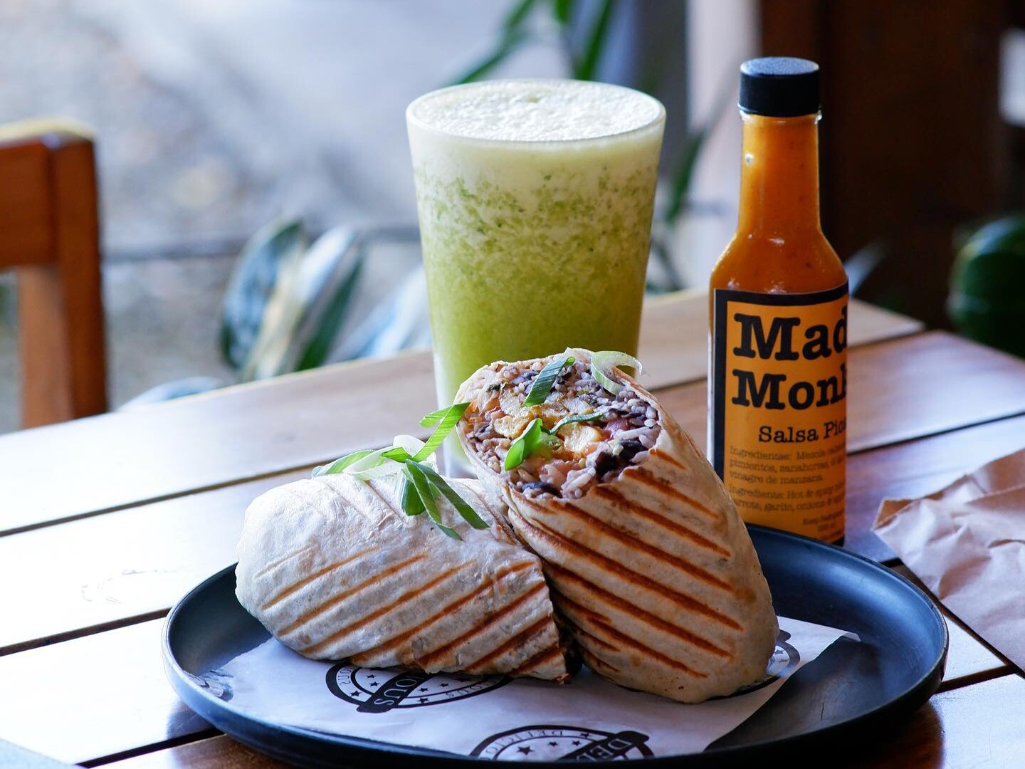Breakfast burrito at Mono Congo Cafe in Dominical Costa Rica
