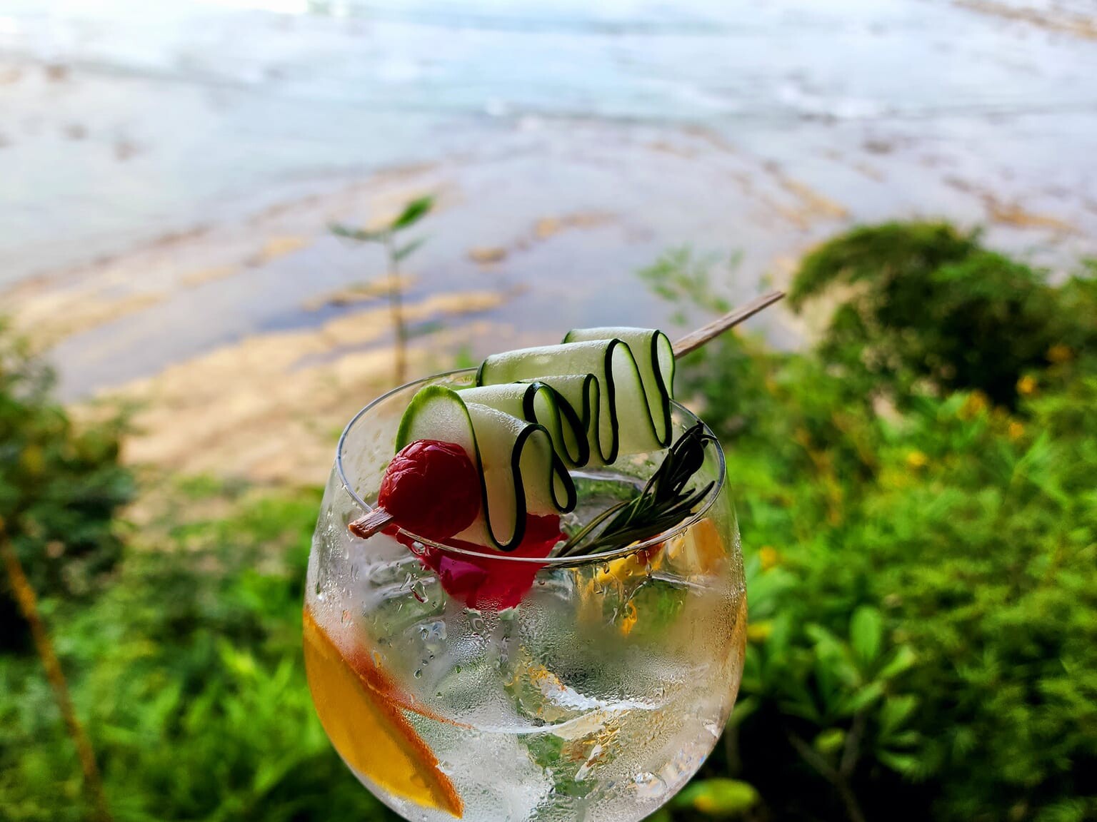 Cocktail at Restaurante La Parcela in Dominicalito Costa Rica