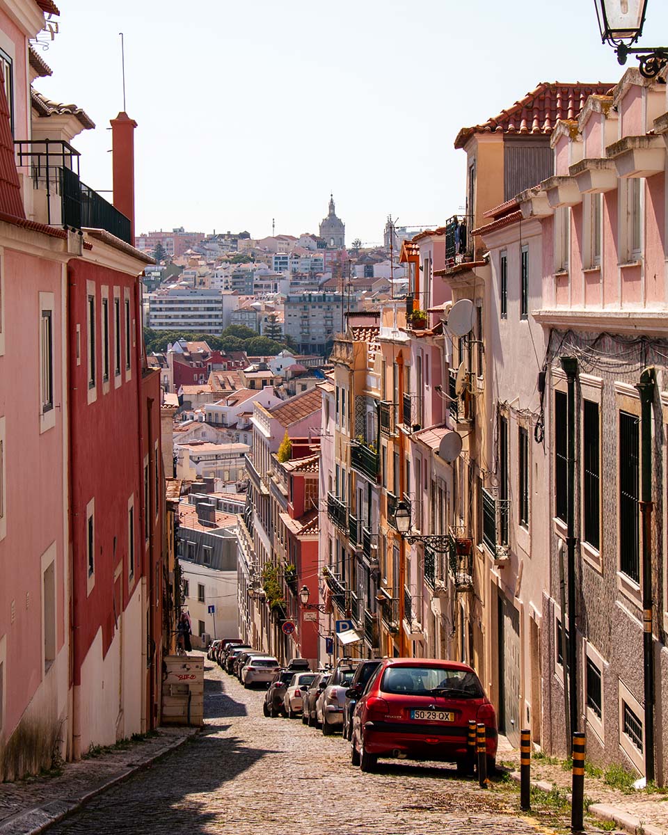 Streets of Lisbon in Portugal