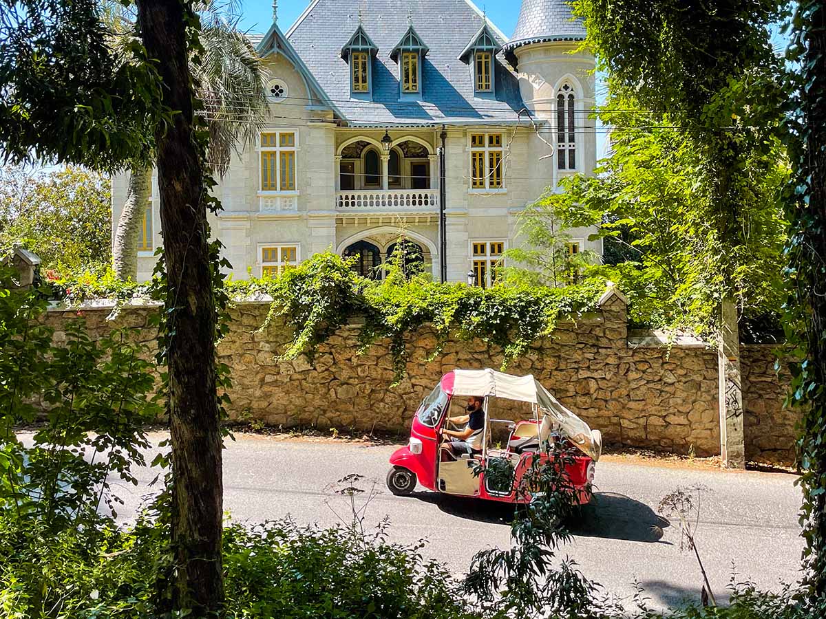 Tuktuk tour through Sintra during Mokum Surf Club retreat in Portugal
