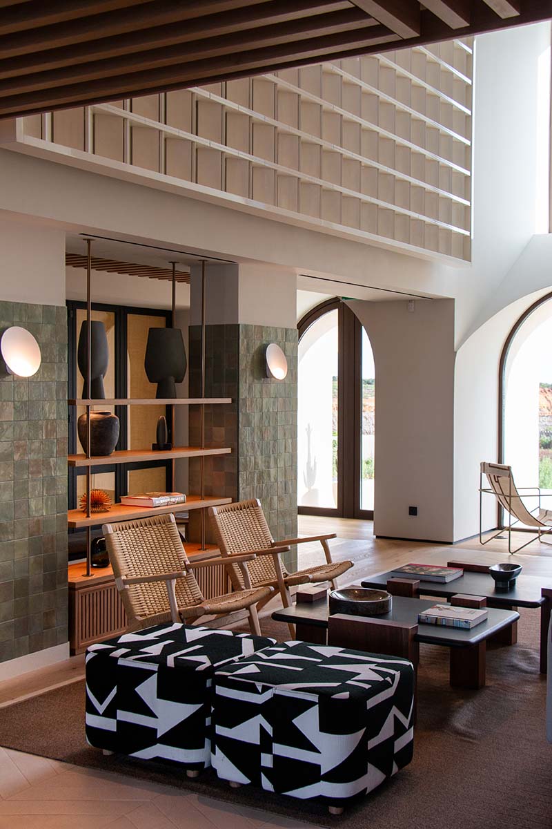 Lobby at luxury surf escape Aethos Ericeira in Portugal