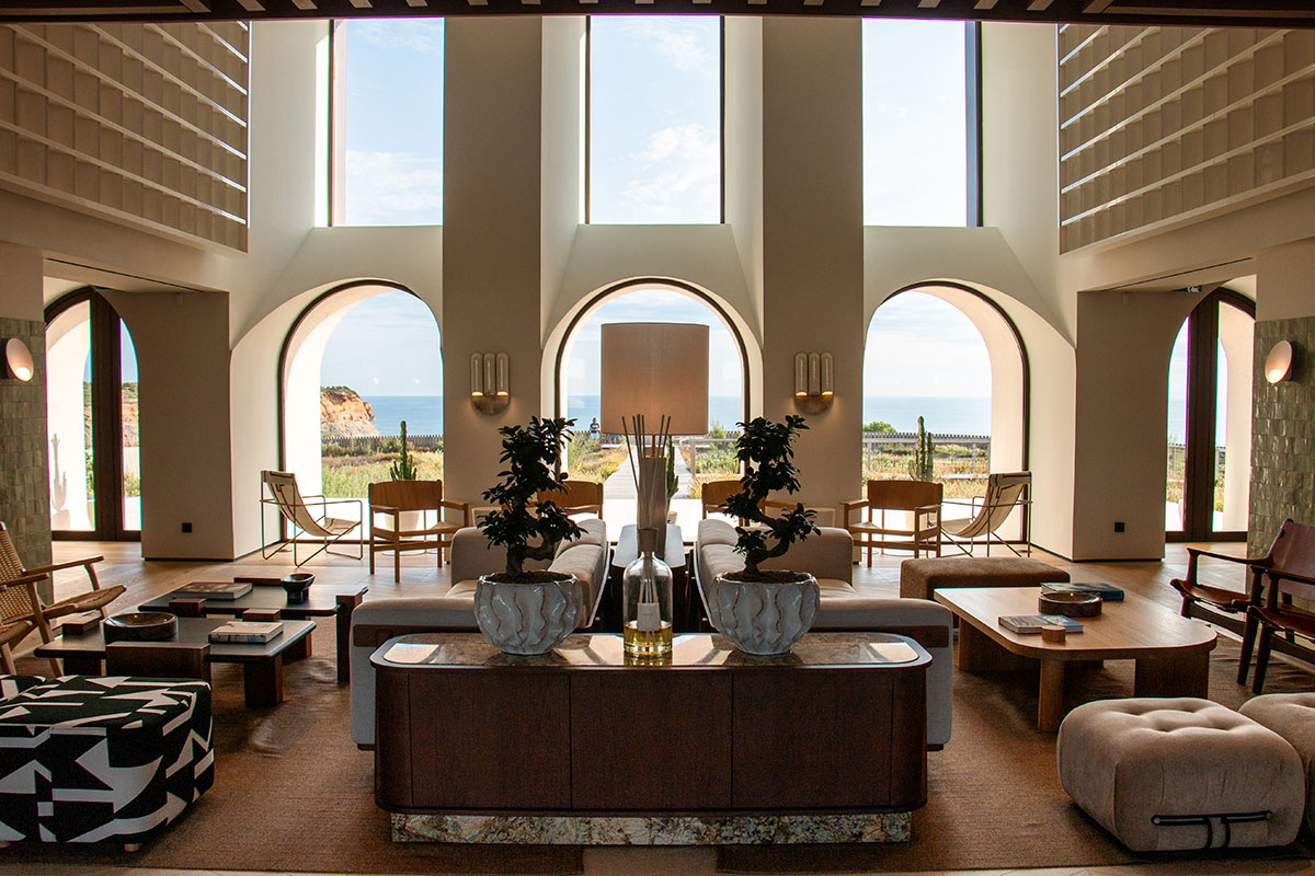 Interior lobby of Aethos Ericeira in Portugal