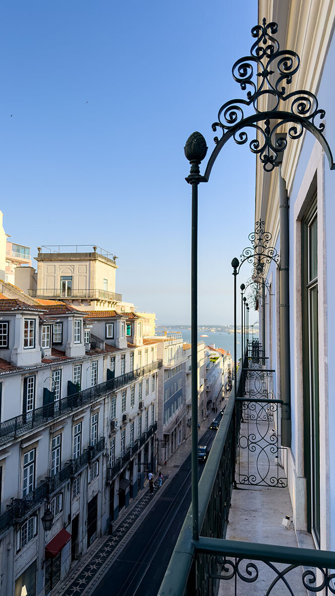 Balcony view at Montebelo Vista Alegre hotel in Lisbon