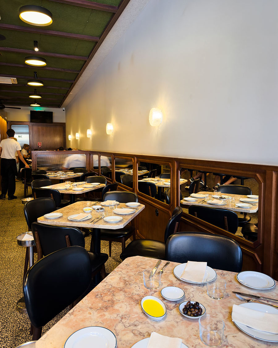 Interior of restaurant Canalha in Lisbon