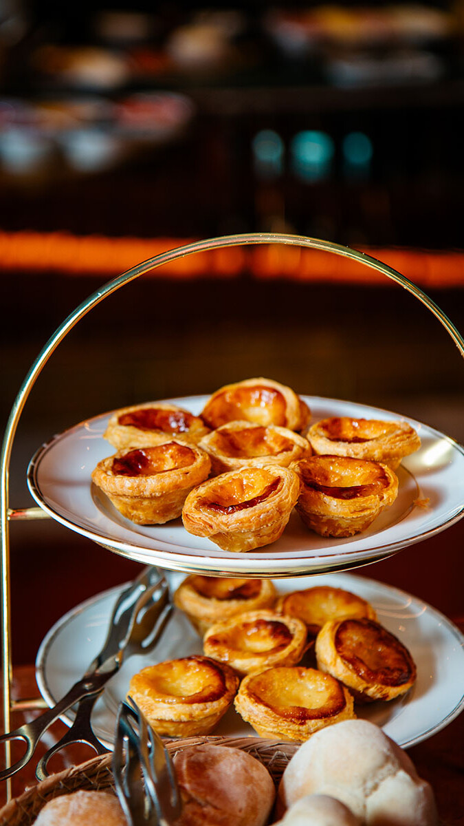 Pastel de natas for breakfast at Montebelo Vista Alegre Hotel in Lisbon